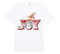 Tom and Jerry Santa Hat Christmas Joy Comfort Colors Adult Heavyweight T-Shirt