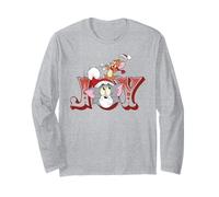 Tom and Jerry Santa Hat Christmas Joy Manga Larga