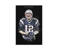 Tom Brady Póster de jugador de fútbol famoso de los Patriotas de Nueva Inglaterra Tom Brady Sports 8 pósteres artísticos de pintura en lienzo para decoración de pared, foto del hogar, pósteres