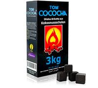 Tom Cococha Azul 3 kg, Shisha Carbón de cáscara de coco, cachimba / Hookah