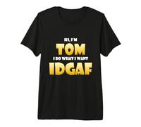 Tom Costume Idgaf Meme Personalized First Name Thomas Joke Camiseta Premium