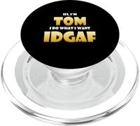 Tom Costume Idgaf Meme Personalized First Name Thomas Joke PopSockets PopGrip para MagSafe