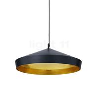Tom Dixon Beat Flat, lámpara de suspensión LED, negro/latón