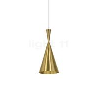 Tom Dixon Beat Tall, lámpara de suspensión LED, latón