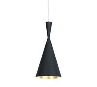 Tom Dixon Beat Tall, lámpara de suspensión LED, negro/latón