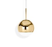 Tom Dixon Mirror Ball, lámpara de suspensión LED, dorado - ø25 cm