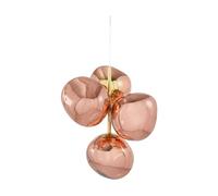 Tom Dixon Lámpara de araña Melt Chandelier mini LED 63.4 cm Cobre