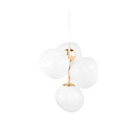 Tom Dixon Lámpara de araña Melt Chandelier mini LED 63.4 cm Ópalo-Dorado