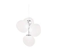 Tom Dixon Lámpara de araña Melt Chandelier mini LED 63.4 cm Ópalo-plateado