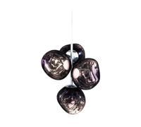 Tom Dixon Lámpara de araña Melt Chandelier pequeña LED 103 cm Humo