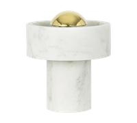 Tom Dixon Lámpara de mesa Stone Portable LED 28 cm Marmol-dorado