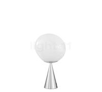 Tom Dixon Melt Cone Fat, lámpara de sobremesa LED, plateado/opalino