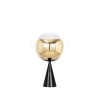 Tom Dixon Mirror Ball Fat, lámpara de sobremesa LED, dorado