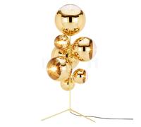 Tom Dixon Mirror Ball, lámpara de pie 7 focos, dorado