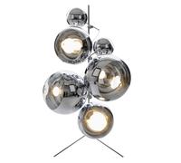 Tom Dixon Mirror, Ball lámpara de pie LED 7 focos, plateado