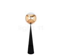 Tom Dixon Mirror Ball, lámpara de pie LED, dorado