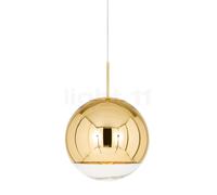 Tom Dixon Mirror Ball, lámpara de suspensión LED, dorado - ø25 cm