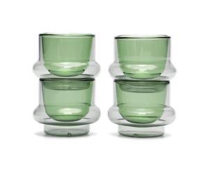 Tom Dixon Taza de espresso Bump 5 cl pack de 4 Verde
