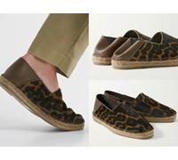 Tom Ford Barnes Leopardo Pr Calf Pelo Alpargatas Zapatos Diapositivas Slippers