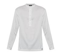 Tom Ford - Camisa de Seda con Medio Botón - Tops - Hombre - Blanco - M -
