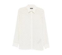Tom Ford - Camisa fluida de crepé de China con estampado de cachemira - Shirts - Hombre - Blanco - M -