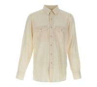 Tom Ford - Camisa Militar de Sarga Fluida con Corte Militar - Shirts - Hombre - Blanco - L -