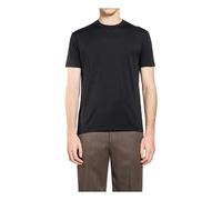 Tom Ford - Camiseta de Algodón Lyocell con Cuello Redondo - Tops - Hombre - Negro - L -