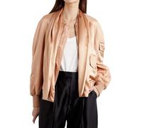 TOM FORD Chaqueta Bomber De Seda Satinada Con Cuello Desmontable IT44 M