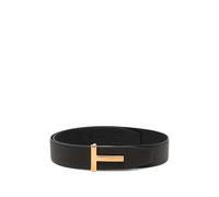 Tom Ford - Cinturón Icono T de Cuero Graneado - Accessories - Hombre - Marrón - 100 CM -