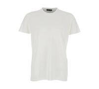 Tom Ford - Cotton Silk SS T-Shirt - Tops - Hombre - Blanco - M -