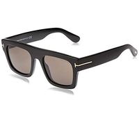 TOM FORD Hombre FT0711 FAUSTO 01A Gafas de sol Acetato Negro Gris Cuadrada Normal