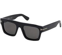 TOM FORD Hombre FT0711 FAUSTO 01A Gafas de sol Acetato Negro Gris Cuadrada Normal