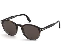 TOM FORD Hombre FT0834 DANTE 56A Gafas de sol Acetato la Habana Gris Redonda Normal