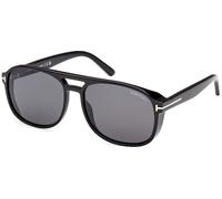 TOM FORD Hombre FT1022 ROSCO 01A Gafas de sol Acetato Negro Gris Cuadrada Normal