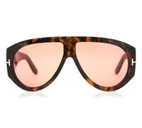 TOM FORD Hombre FT1044 BRONSON 52S Gafas de sol Acetato la Habana Burdeos Piloto Normal