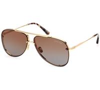 Tom Ford FT1071 LEON C62 30F - Oro oscuro brillante / Oro oscuro brillante
