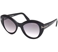 Tom Ford FT1084 GUINEVERE C52 01B - Shiny Black / Shiny Black