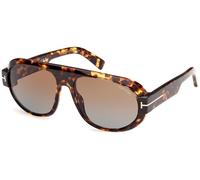 TOM FORD Hombre FT1102 BLAKE-02 52F Gafas de sol Acetato la Habana Marrón Piloto Normal Sombreado