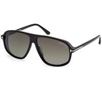 TOM FORD Hombre FT1208 GUILLAUME 01B Gafas de sol Acetato Negro Fumar Piloto Normal