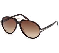 TOM FORD Hombre FT1210 AALTO 52F Gafas de sol Acetato Havana Marrone Piloto Normal Sfumato