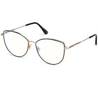 Tom Ford FT5667-B C55 005 - Negro/Monocolor / Oro pálido brillante