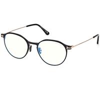 TOM FORD Hombre FT5866-B 2 Monturas ópticas Metal Negro Redonda Normal