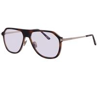 Tom Ford FT5943-B 056 - Gafas para hombre, color marrón, monocolor, azul, borde completo, 56 mm, Marrón claro, 56-15-150