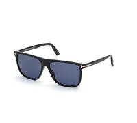 TOM FORD Hombre FT0832 FLETCHER 01V Gafas de sol Acetato Negro Azul Cuadrada Normal