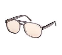 TOM FORD Hombre FT1022 ROSCO 20E Gafas de sol Acetato Gris Marrón Cuadrada Fotocromático