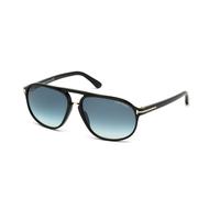 TOM FORD Hombre FT0447 JACOB 01P Gafas de sol Acetato Negro Verde Redonda Normal Sombreado