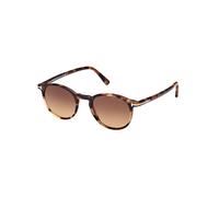 TOM FORD Hombre FT0539 ANDREA-02 53F Gafas de sol Acetato la Habana Marrón Redonda Normal