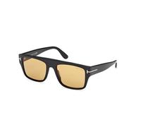 TOM FORD Hombre FT0907 DUNNING-02 01E Gafas de sol Acetato Negro Marrón Cuadrada Normal