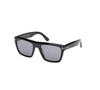 TOM FORD Hombre FT1077-N ALBERTO 01D Gafas de sol Acetato Negro Gris Cuadrada Polarizado