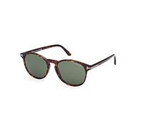 TOM FORD Hombre FT1097 LEWIS 52N Gafas de sol Acetato la Habana Verde Redonda Normal